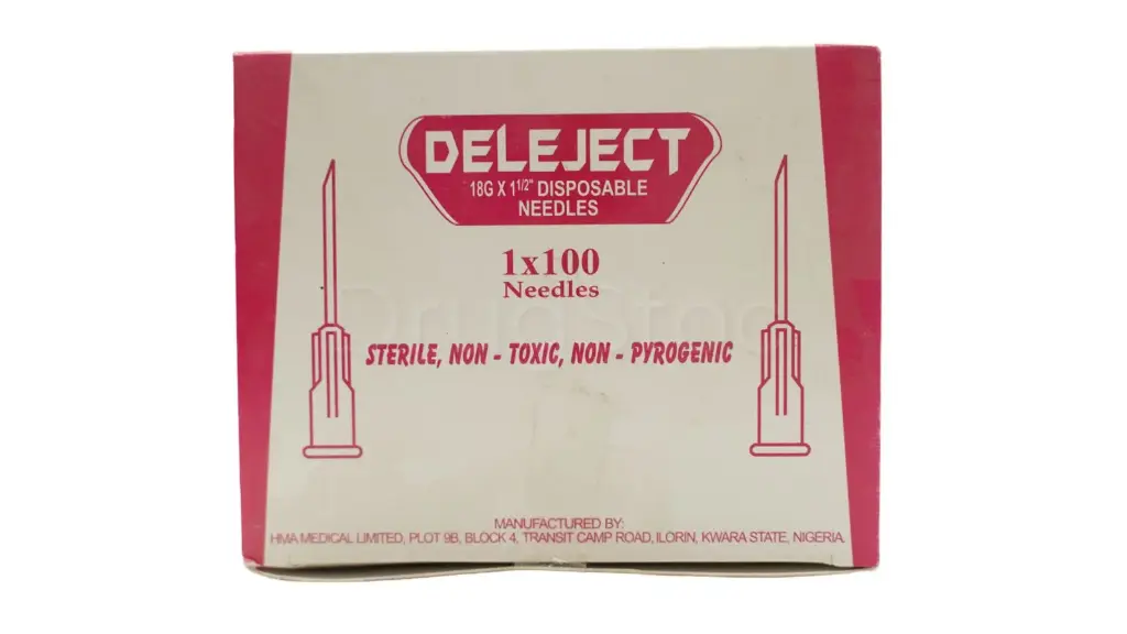 18G Disposable Needles x 100 DELEJECT
