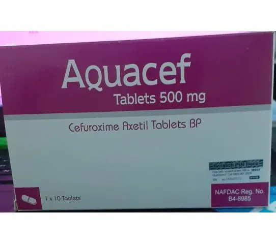 Aquacef (Cefuroxime Axetil) 500mg Tablet x 10