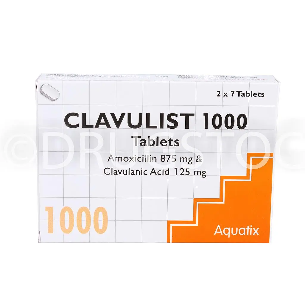 Clavulist 1000mg Tablets x 14