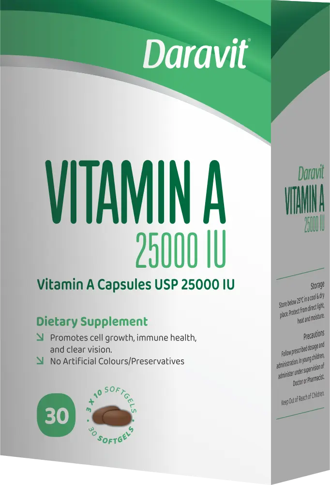 Daravit® Vitamin A 25000 IU Capsules x 30