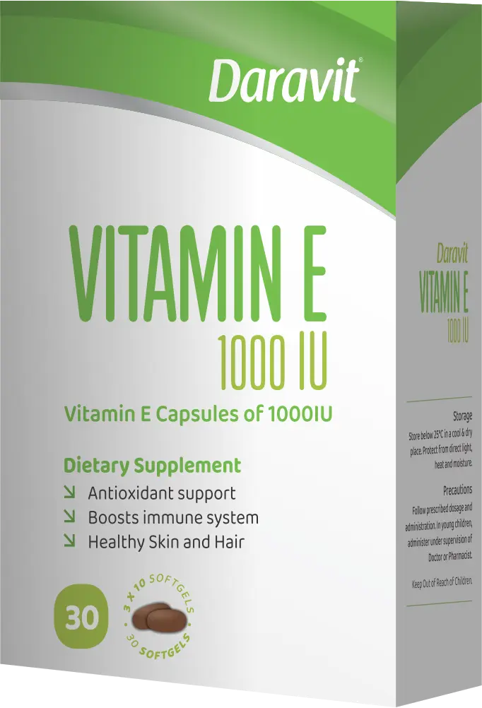 Daravit® Vitamin E 1000 IU Capsules x 30